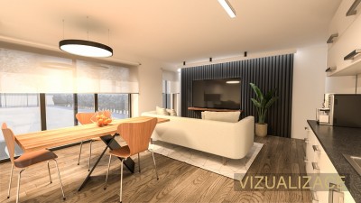 Prodej bytu 3+kk, 90 m2, novostavba, zahrada 339,5 m2, parkovací stání, sklep, Trutnov, Dolní Staré Město